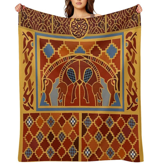 Imagining Sutton Hoo The Boars Versatility Throw Blanket