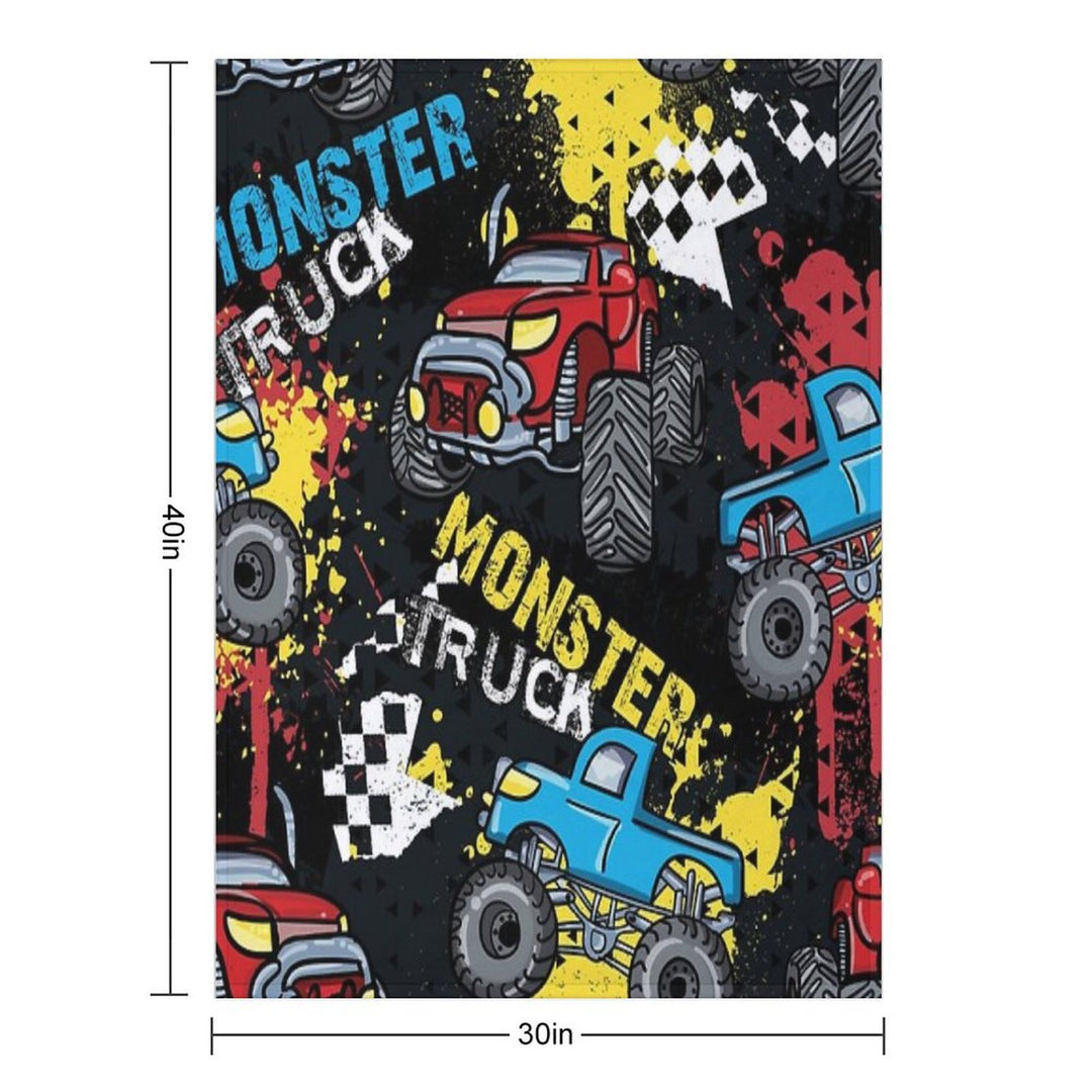 Cool Monster Truck Pattern Versatility Throw Blanket