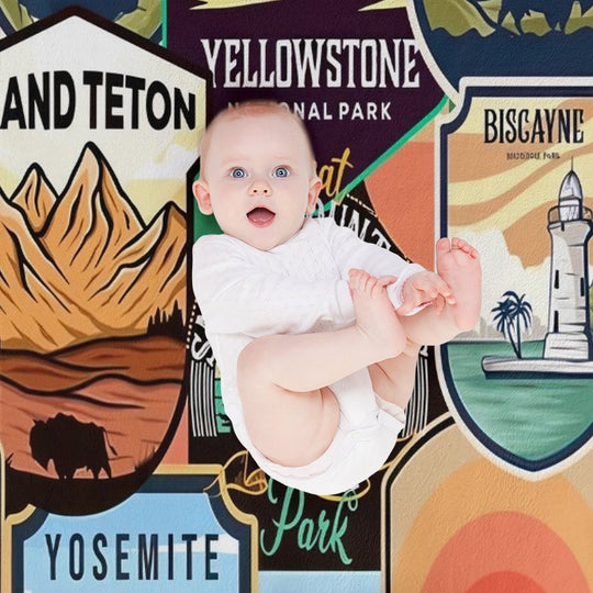 National Parks Logo Design Versatility Throw Blanket