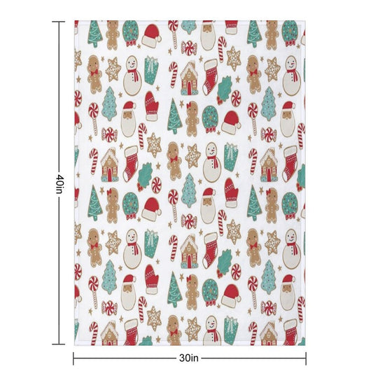 Christmas Cookies Machine-washable Throw Blanket