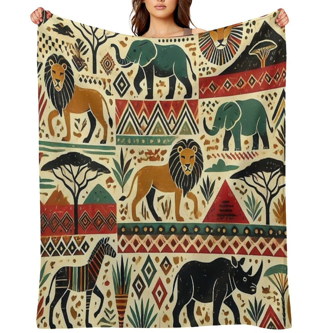 Ethnic Flow Easy Care Throw Blanket