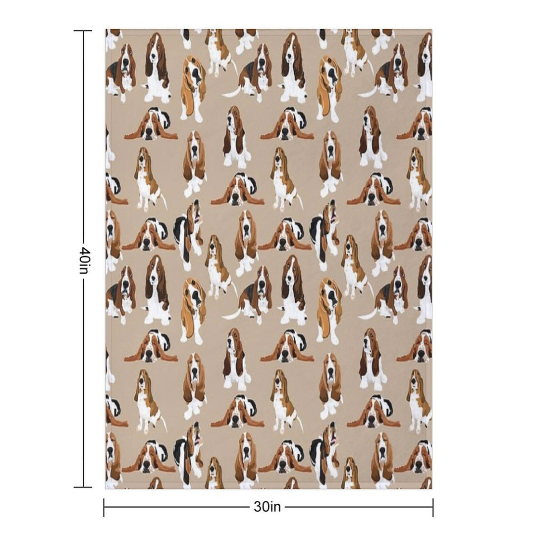 Basset Hound Durable Throw Blanket