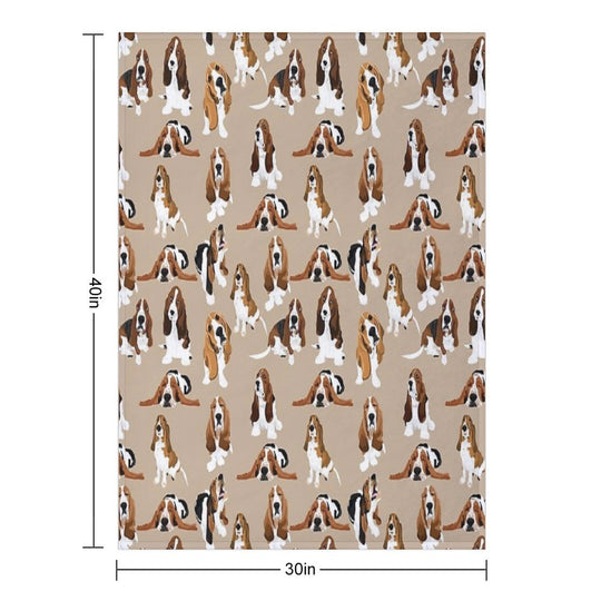 Basset Hound Durable Throw Blanket