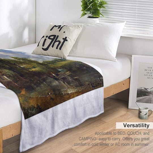 John Constable - The Hay Wain Sustainable Throw Blanket
