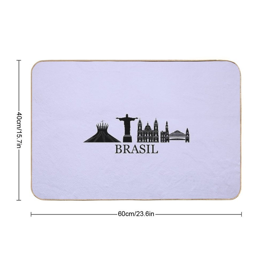 Brazil Landmarks  Eco-Friendly Bath Mat
