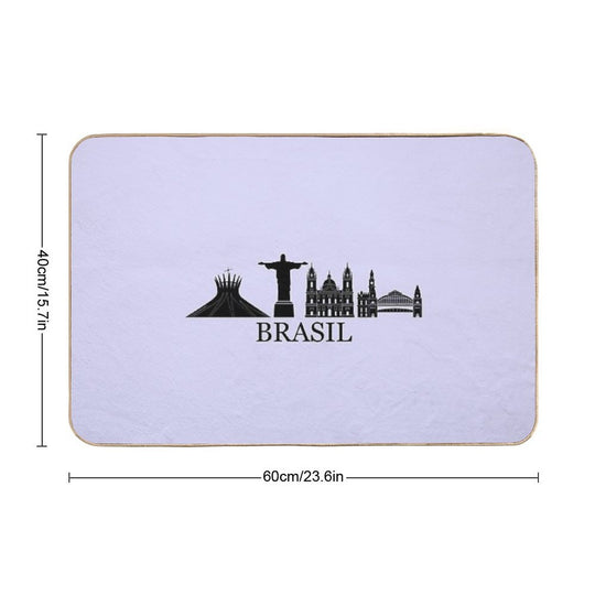 Brazil Landmarks  Eco-Friendly Bath Mat