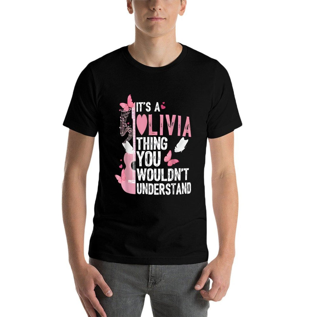 Its A Olivia Thing You Wouldnt Understand Olivi First Name  Ribbed Collar T-Shirt