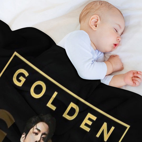 BTS Golden Jungkook Jung Kook Shrink-resistant Throw Blanket