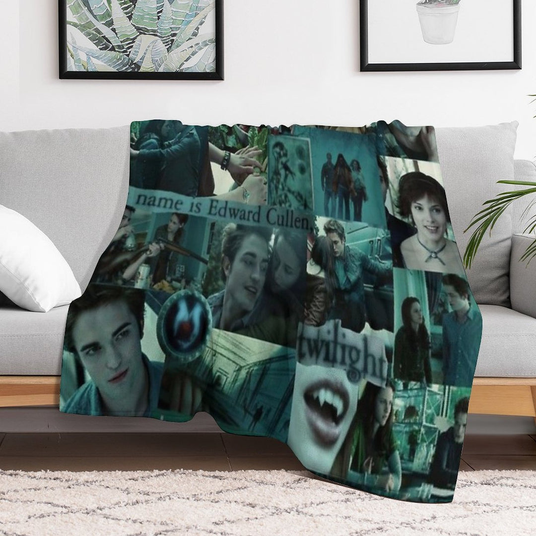 Twighlight Collage Travel-friendly Throw Blanket