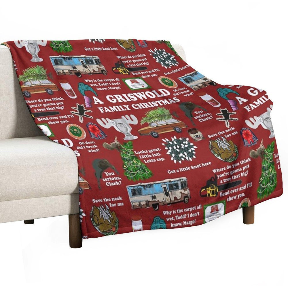 Christmas Vacation Collage Wrinkle-free Throw Blanket