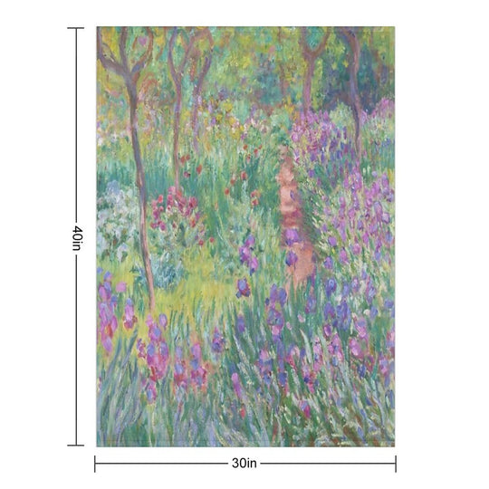 The Artist's Garden at Giverny Anti-pilling Throw Blanket