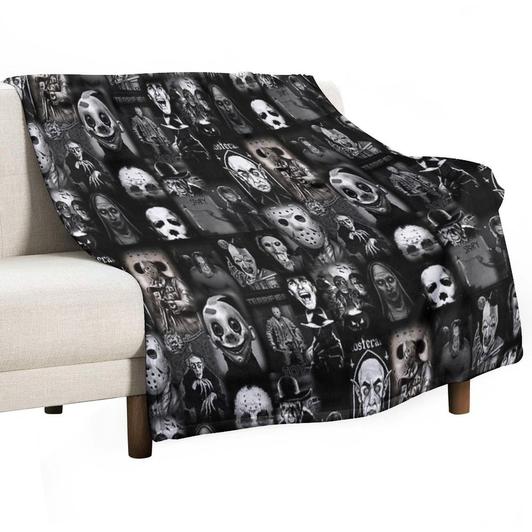 Horror Travel-friendly Throw Blanket