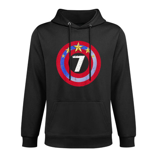 Kids Captain Kid 7th Birthday 7 Years Old Kid Versatile Streetwear Hoodie