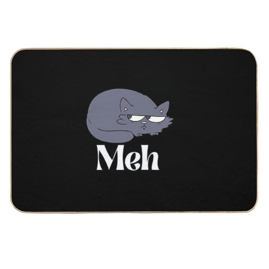 Funny Meh Cat  Anti-Trip Bath Mat