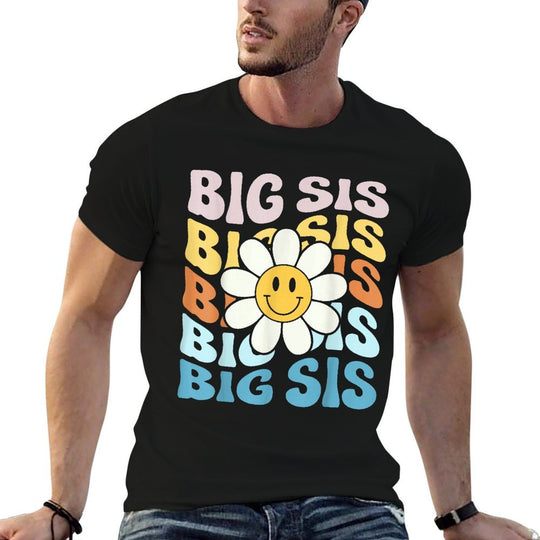Soon To Be New Big Sister Retro Proud Big Sis Announcement  High-quality Stitching T-Shirt