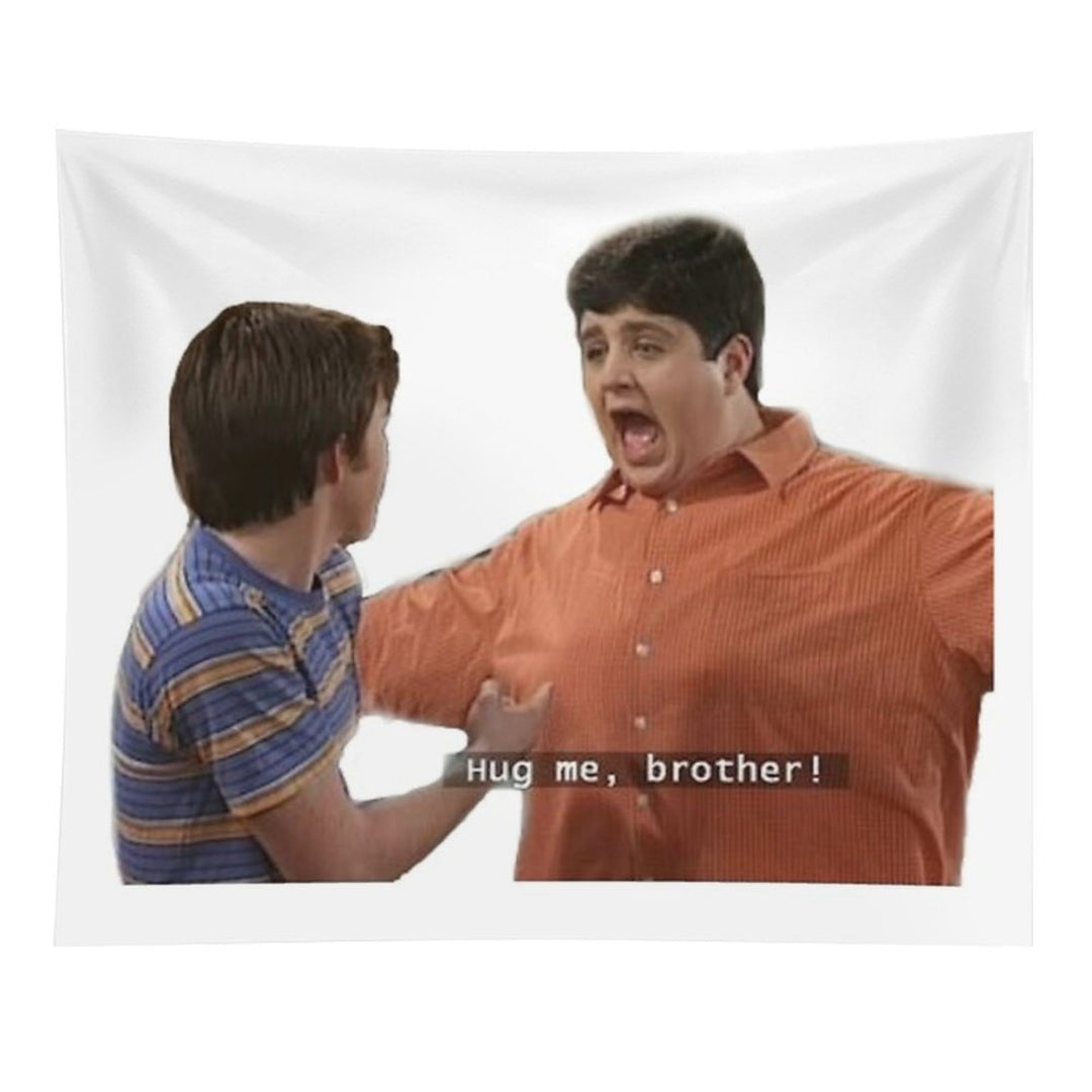 HUG ME BROTHA Sticker Tapestry