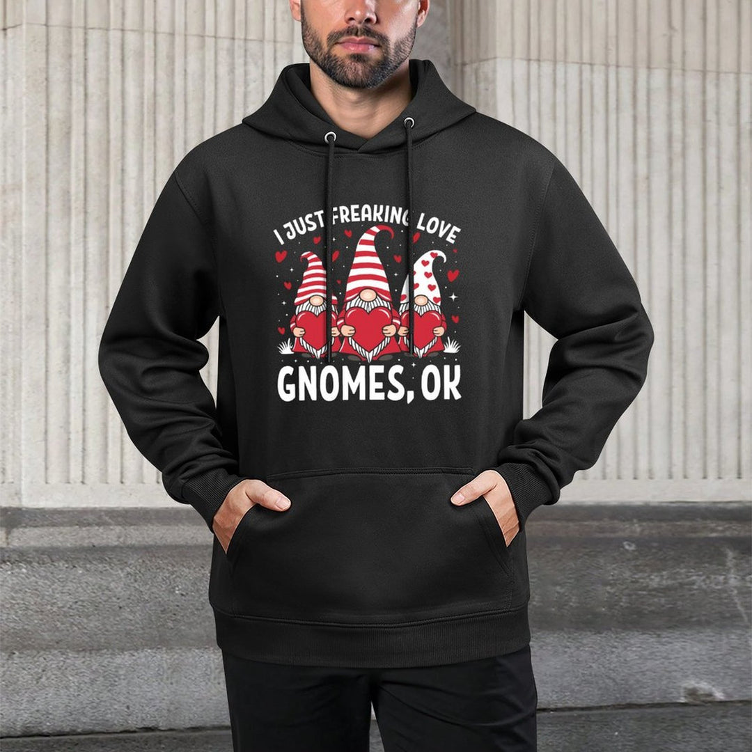 I Just Freaking Love Gnomes Ok Pilling-Resistant Hoodie