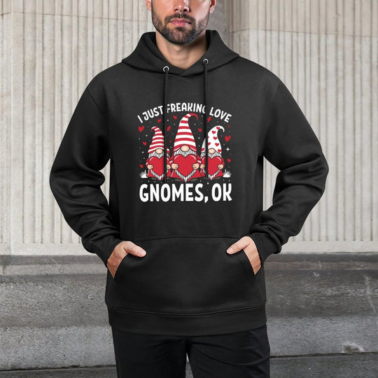 I Just Freaking Love Gnomes Ok Pilling-Resistant Hoodie