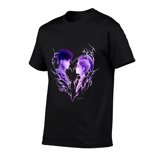 Kpop Demon Hunters Jinu & Rumi Retro Heart Portrait  Stretchy T-Shirt