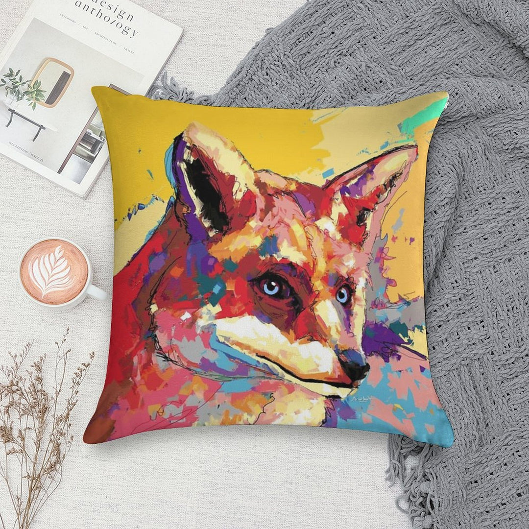 Fox Soft Decorative Cover Throw Pillow