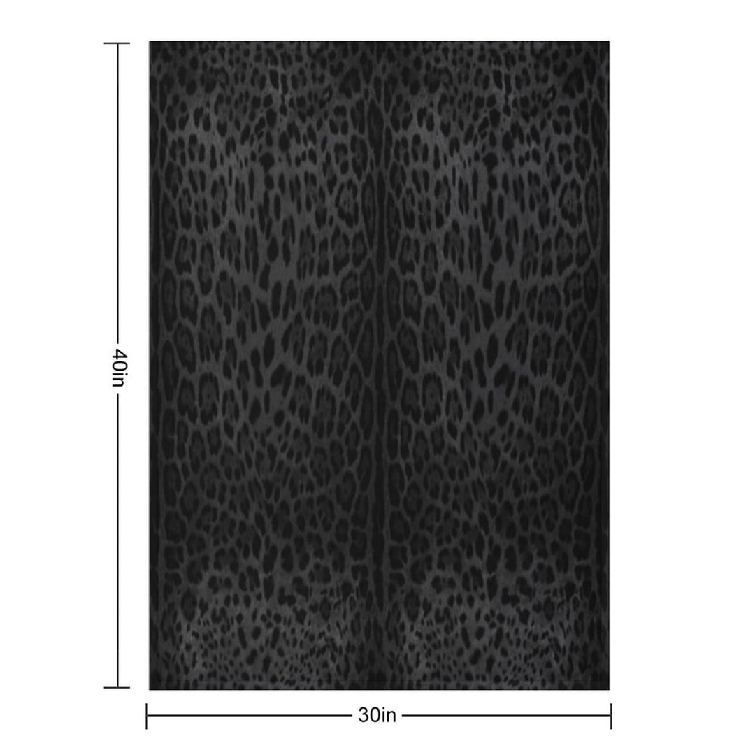 Black Leopard Print Skin Quick-dry Throw Blanket