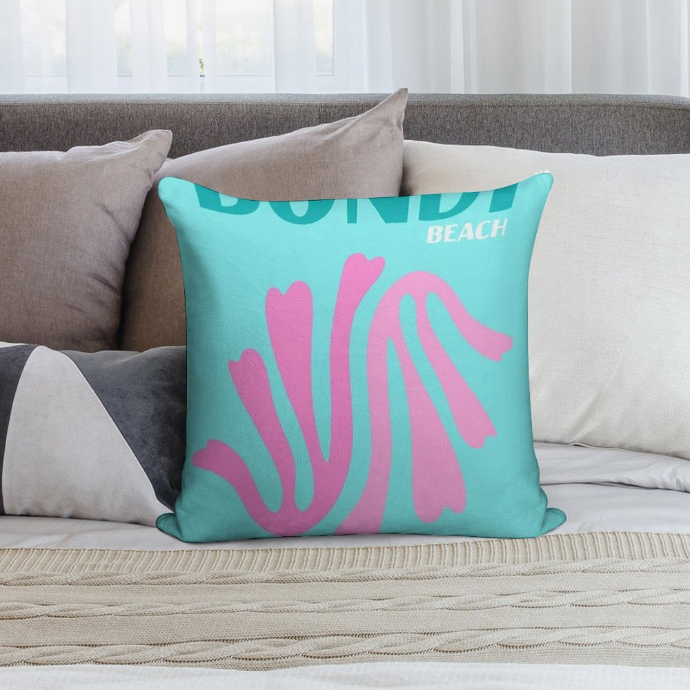 Bondi Beach Australia Asouline Print Soft Hidden Zipper Throw Pillow