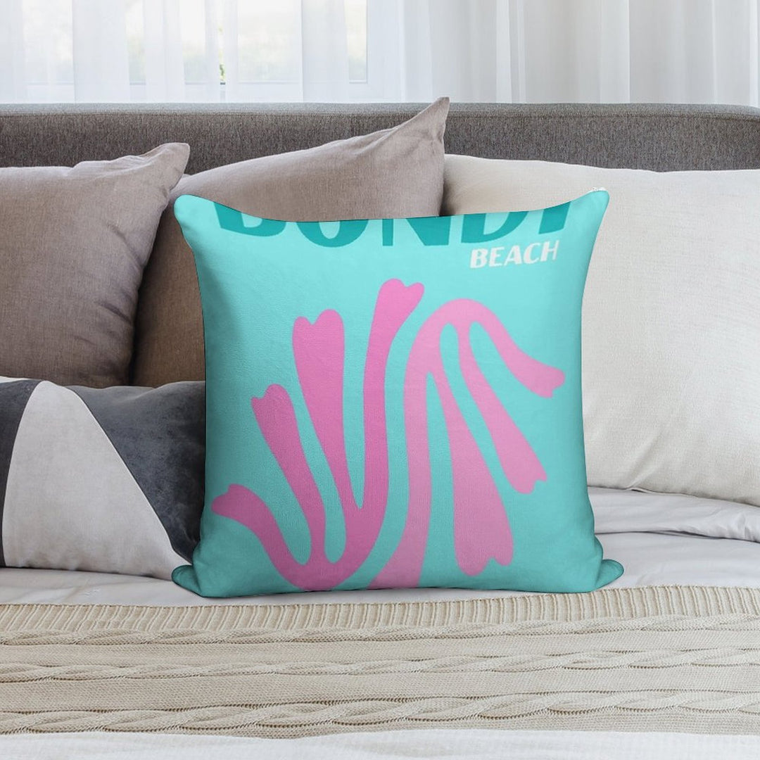 Bondi Beach Australia Asouline Print Soft Hidden Zipper Throw Pillow