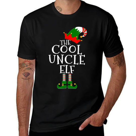 Fun The Cool Uncle Elf Gift Matching Family Group Christmas  Affordable Price T-Shirt