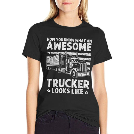 Best Truck Driver Art for Men Dad Women Trucking CDL Trucker  Affordable Price T-Shirt