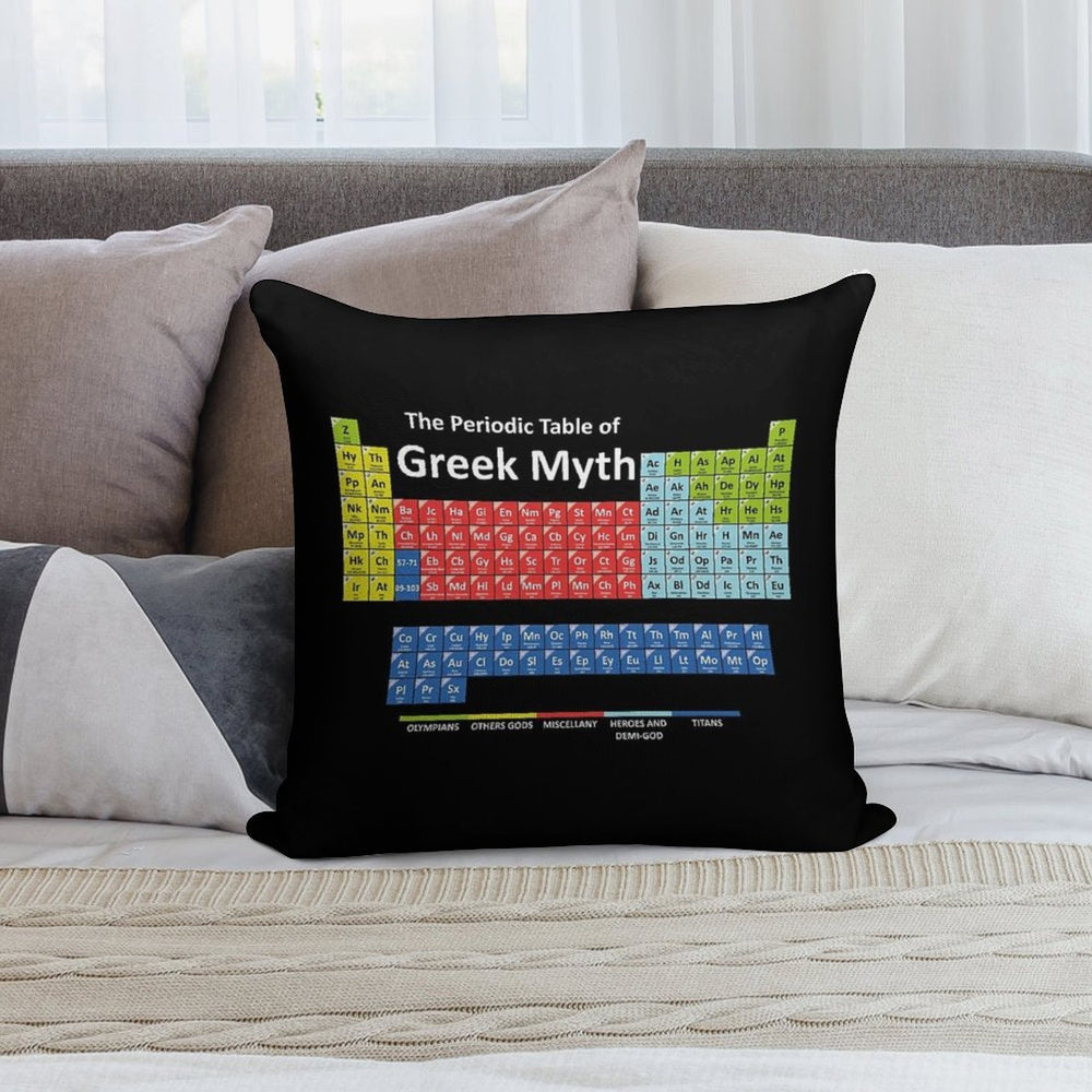 Periodic Table of Greek Mythology Soft Home Decor Throw Pillow