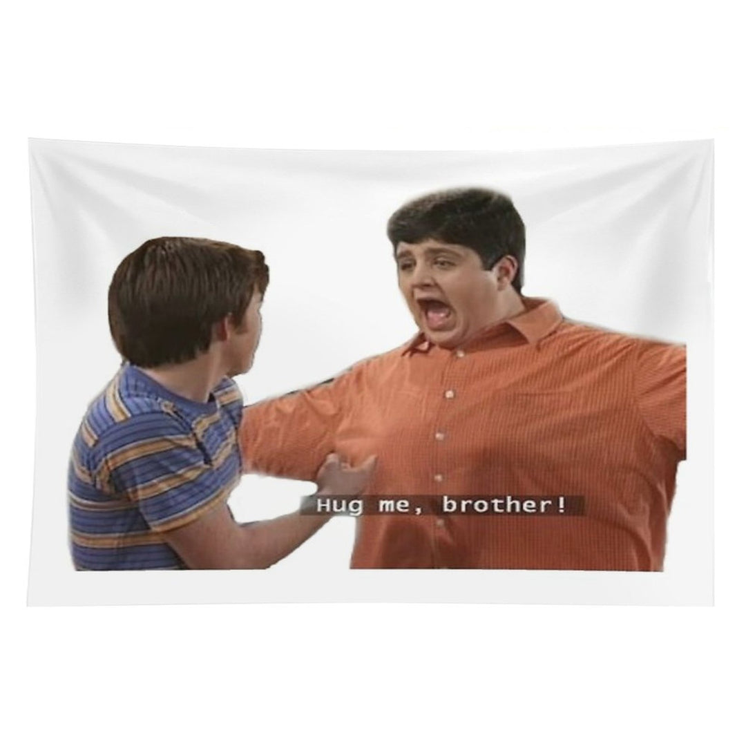 HUG ME BROTHA Sticker Tapestry