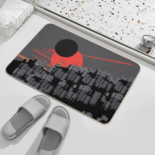 Brutalist Apocalypse  Stain-Proof Bath Mat
