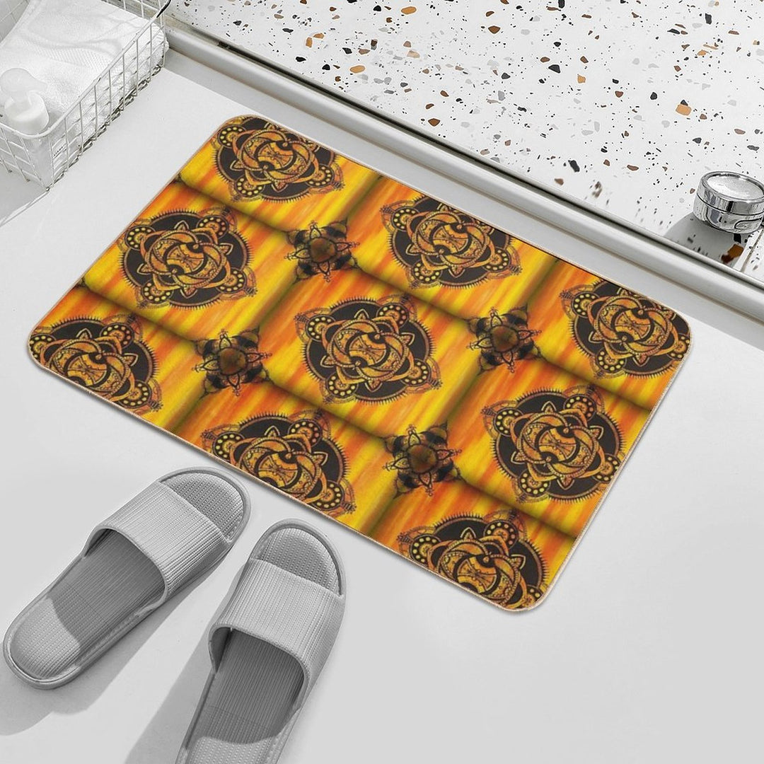Orange Mandala  Pet-Safe Bath Mat