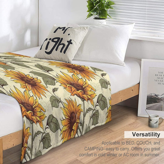 Sunflower Tapestry Wrinkle-free Throw Blanket