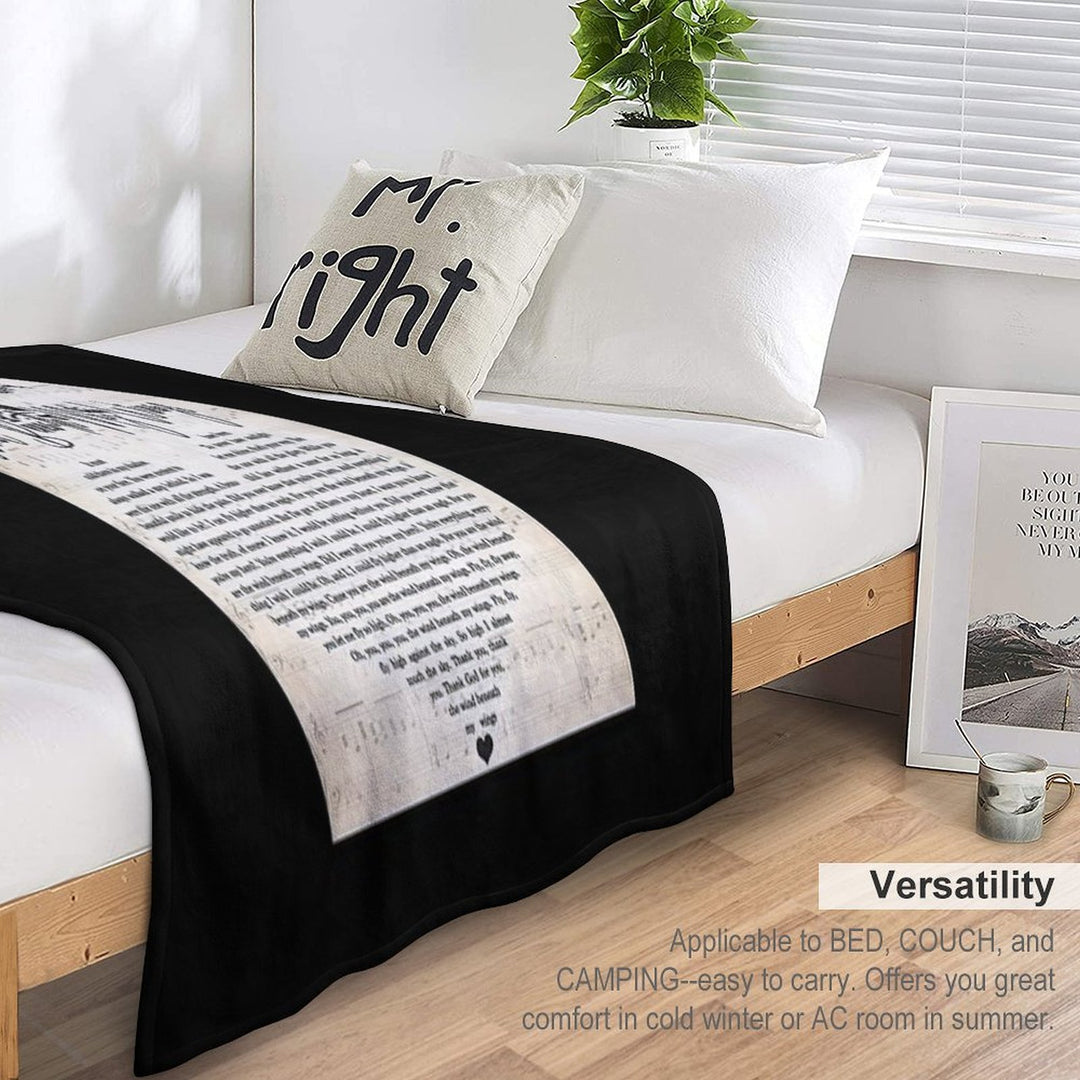 Bette Midler - Wind Beneath My Wings Lyrics Wall Art Gift Durable Throw Blanket