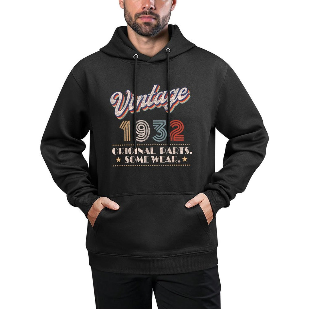 Vintage 1932 Original Parts Year Of Birth Birthday Layering Staple Hoodie