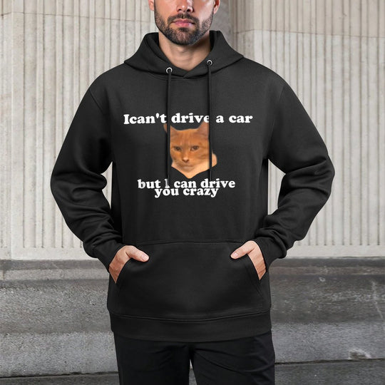 Funny Cat Meme Medium-Weight Fabric Hoodie