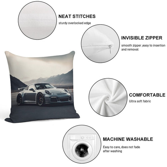 911 GT3 Soft High-Density Material Throw Pillow