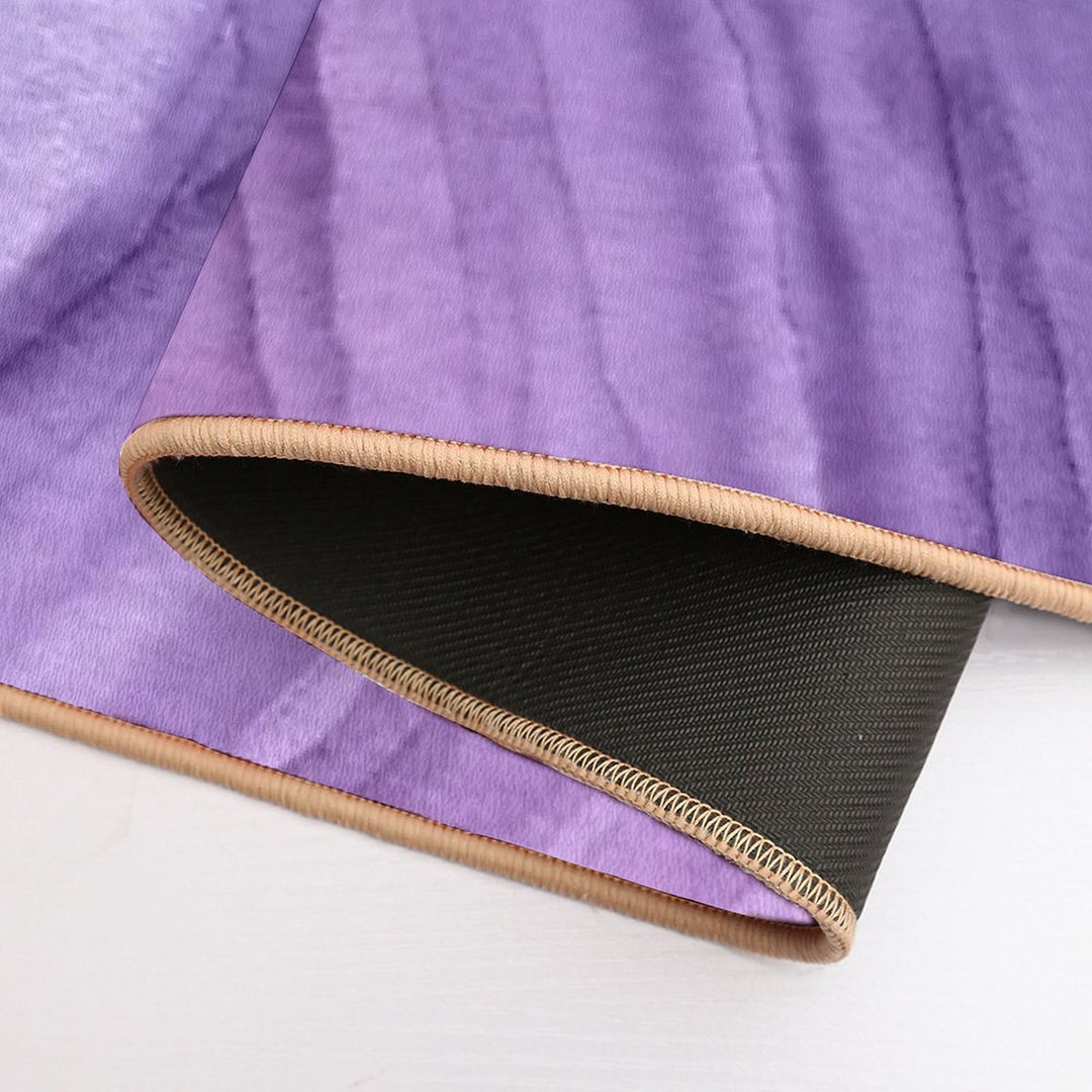 Lavender Purple Watercolor Ombre Agate Pattern  Slip-Resistant Bath Mat