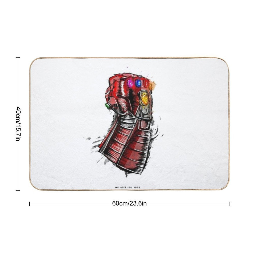 Avengers Infinity Stone Hand  Easy To Clean Bath Mat