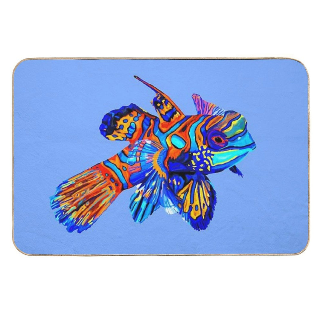 Vibrant Mandarinfish  High-Traffic Bath Mat