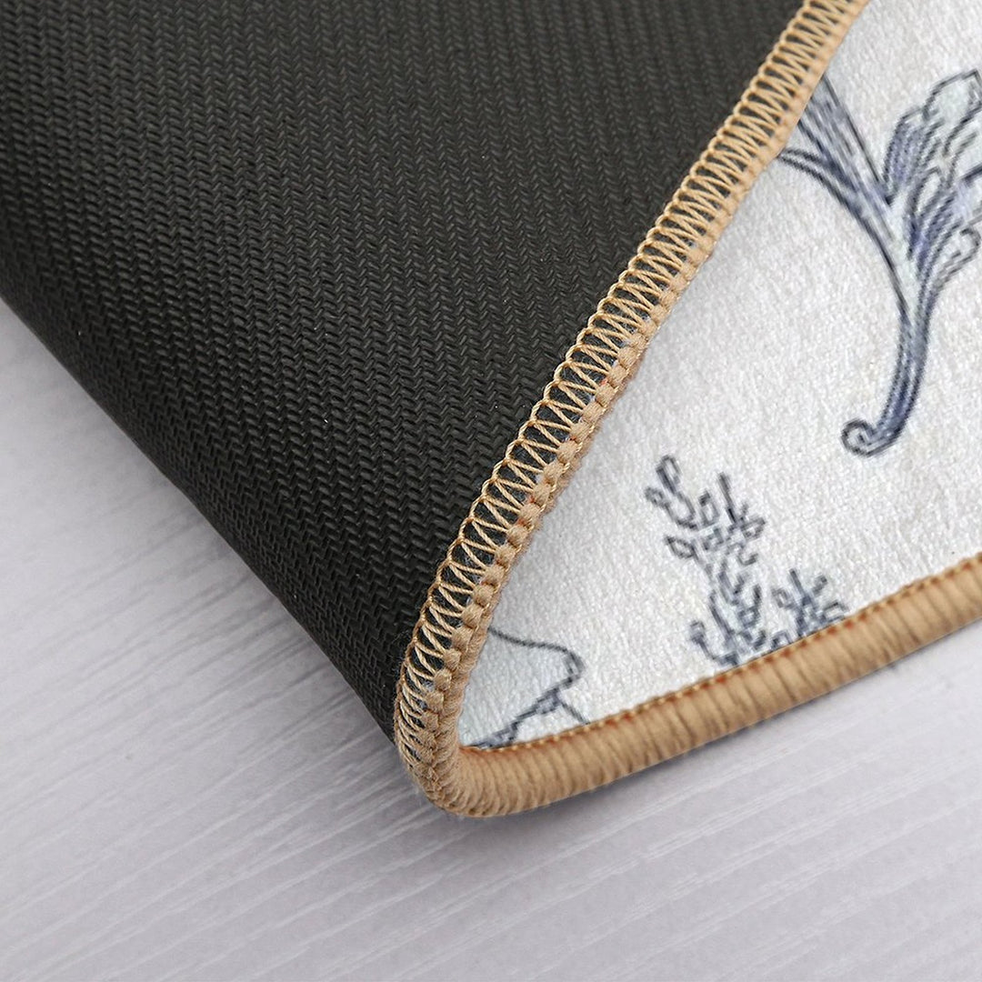 Blue Bunny Toile   Blue Toile   Blue Bunny Toile  Blue Toile Print  Easy Maintenance Bath Mat