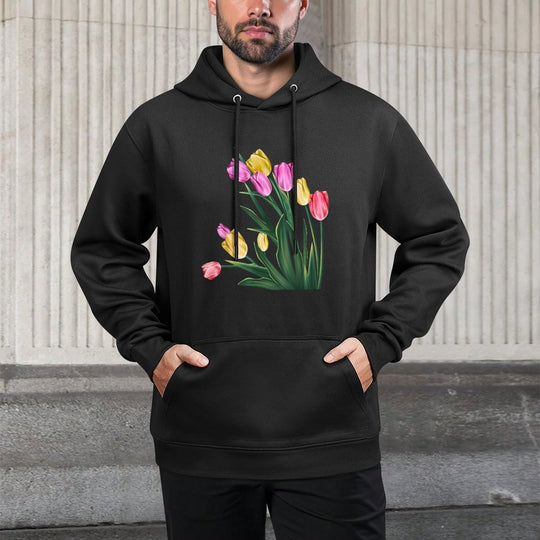 Wonderful Lovely Nature Spring Tulips Flower Plant Gardening Shrink-Resistant Hoodie
