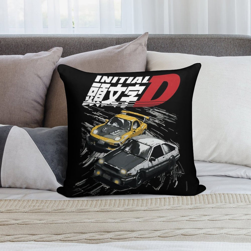 Mountain Drift Racing Initial D Tandems AE86 Vs FD Rx-7 Soft Style Accent Throw Pillow