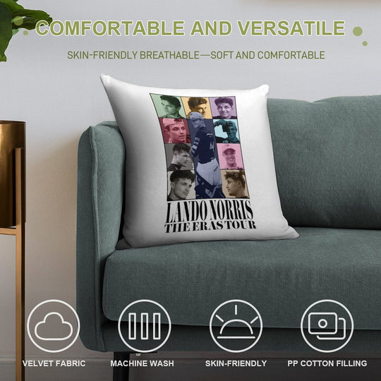 Lando Norris  The Eras Tour Soft Warmth Comfort Throw Pillow