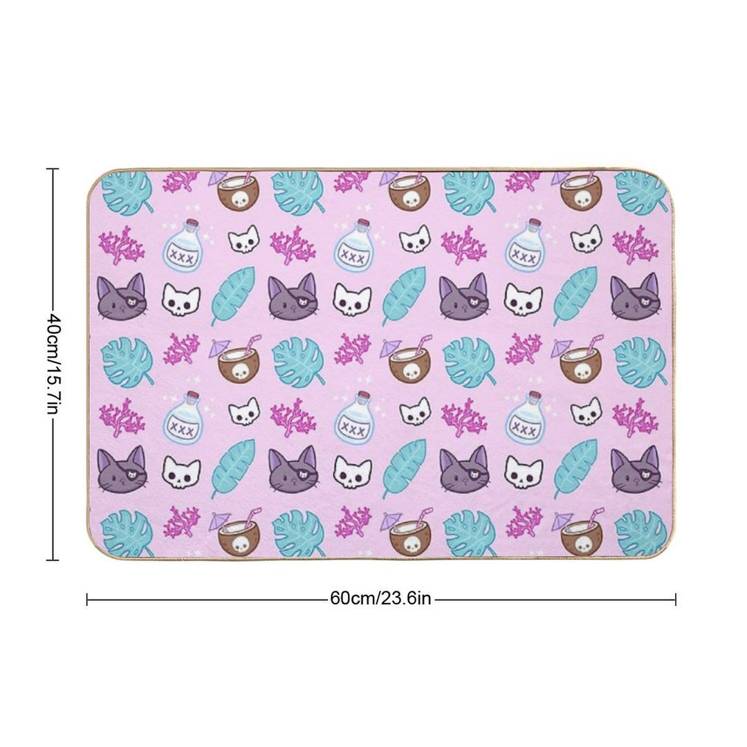 Pirate Cat  Nikury  Rapid-Drying Bath Mat