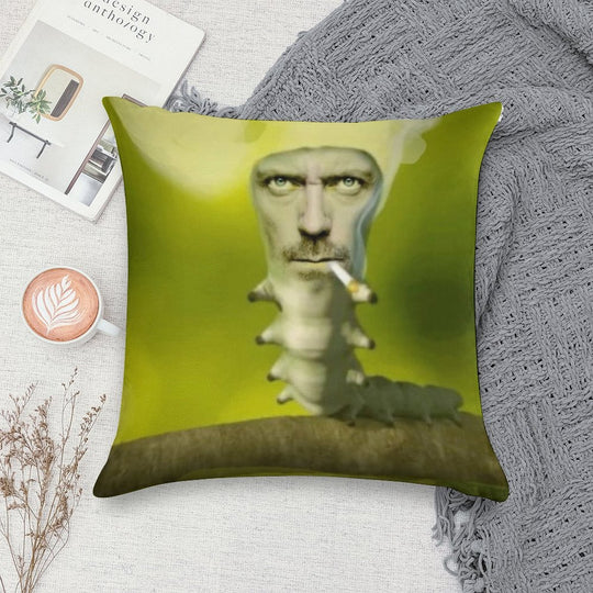 House Caterpillar Meme Soft Washable Throw Pillow
