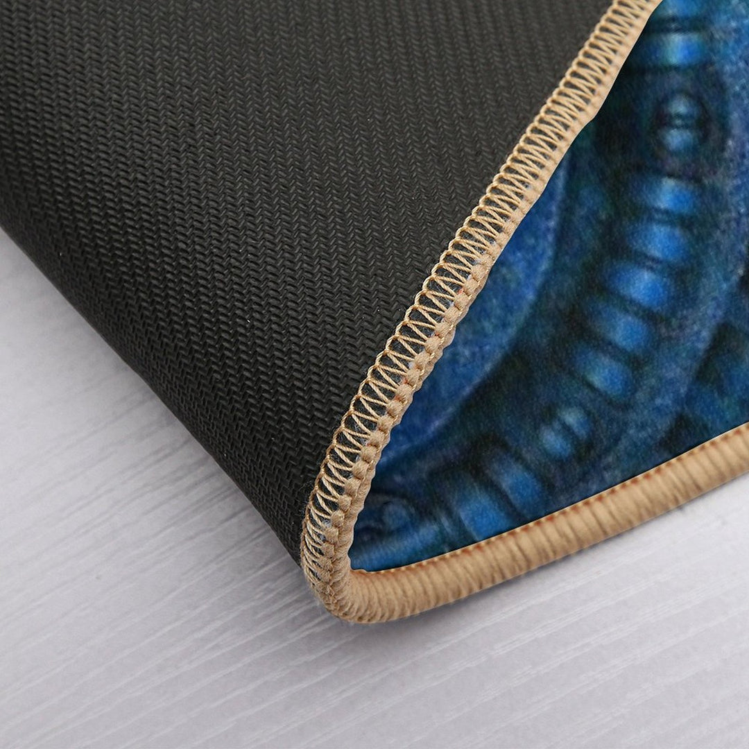 Steampunk Clocks (Blue)  Stain-Proof Bath Mat