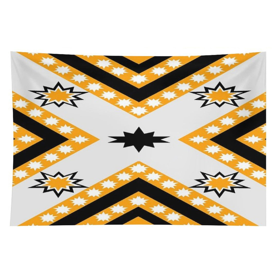 Seamless Geometric Pattern with Star Motifs Tapestry
