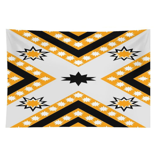 Seamless Geometric Pattern with Star Motifs Tapestry